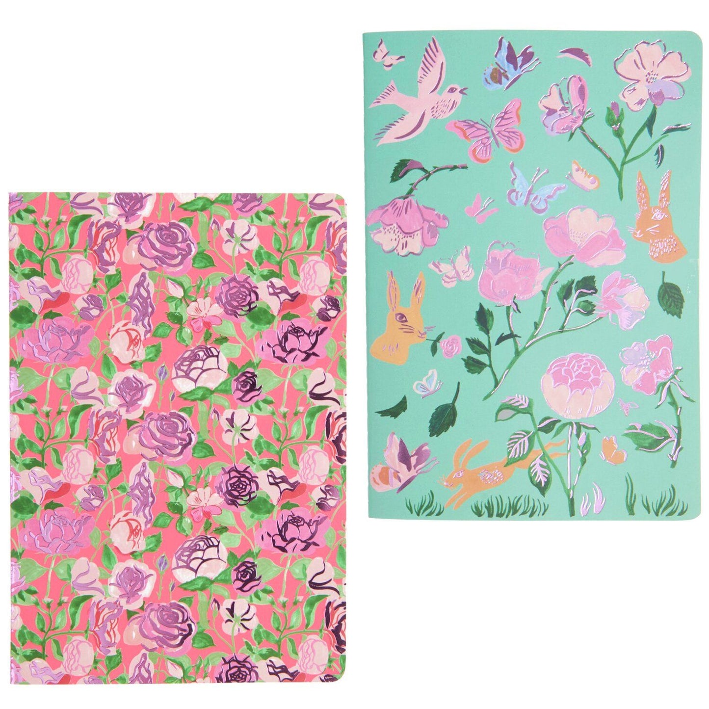 2 Stk. Notizhefte - La Vie en Rose