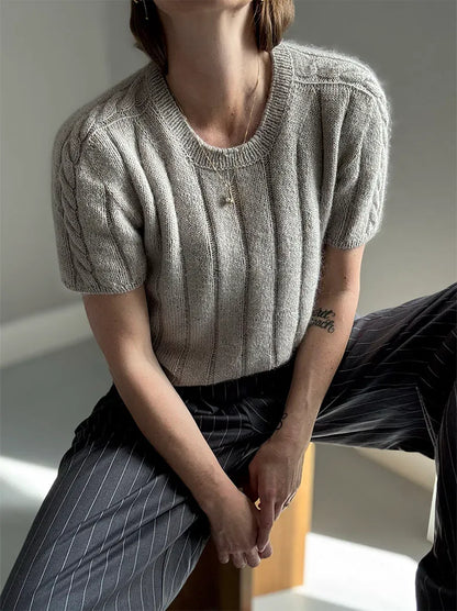 BRAIDY LOOP TEE - Strickset