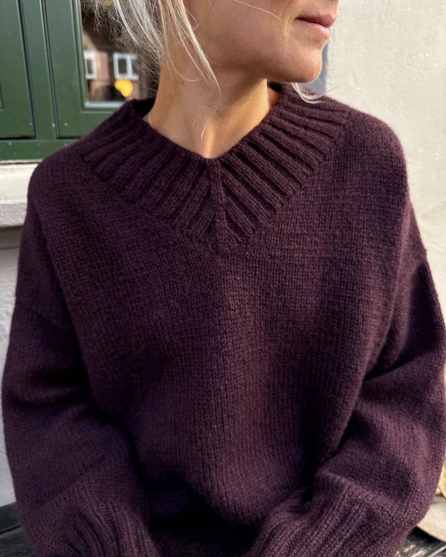 Hannah Sweater V-neck - Strickset
