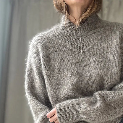 HIGH V LOOP SWEATER - Strickset