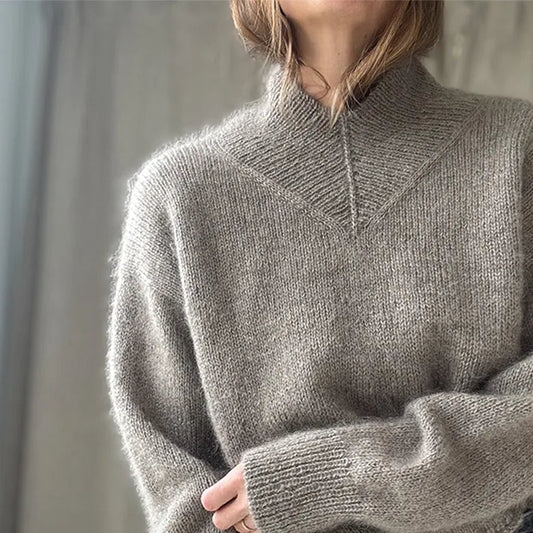HIGH V LOOP SWEATER - Strickset
