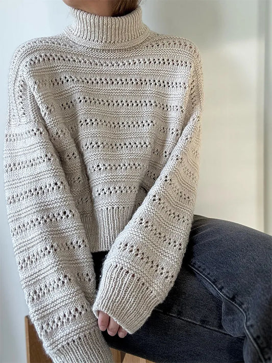 LACEY LOOP ROLL NECK - Strickset