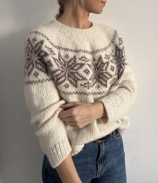 Nordic Snowflake Sweater Chunky - Strickset