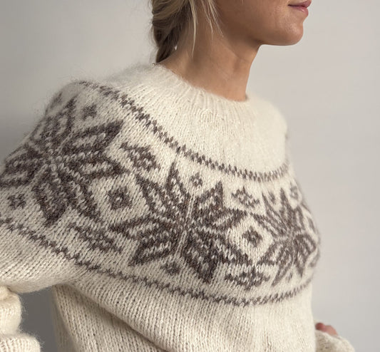 Nordic Snowflake Sweater Chunky - Strickset